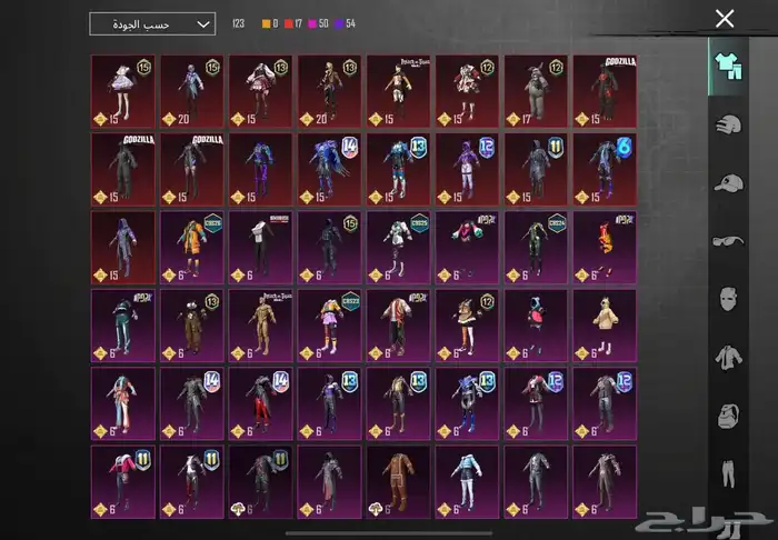 حساب ببجي نوادر 3