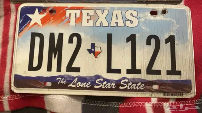 لوحة حقيقية امريكية ولاية تكساس للبيع 0