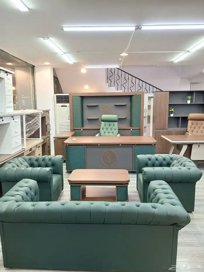 مكتب طقم اخضر فخم حق مدير 2