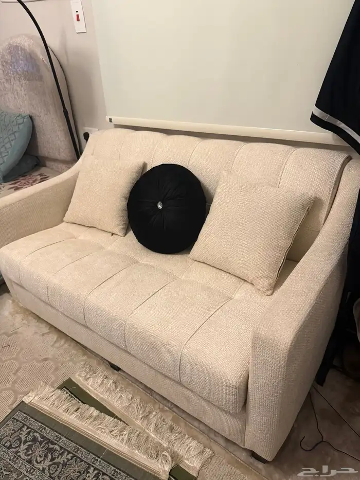 كنب شخصين لون بيج فاتح اخو الجديد 0