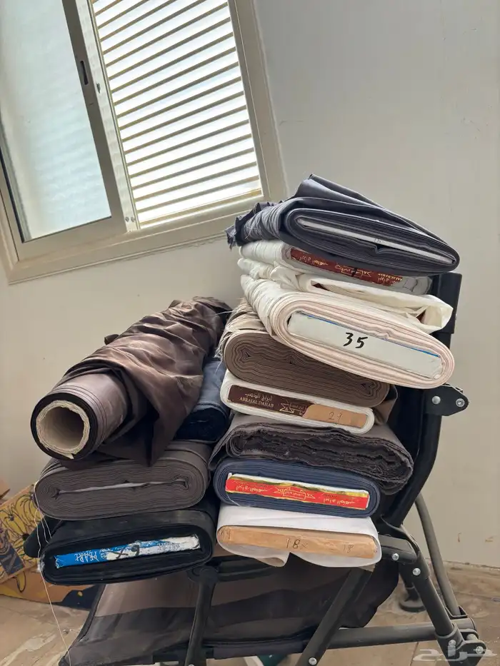 اقمشة رجالية وادوات خياطة 0