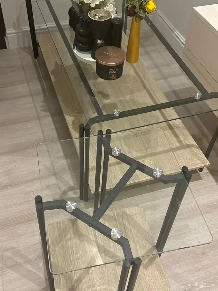 طاولات جديده طاولة كبيره واربع خدمة 1