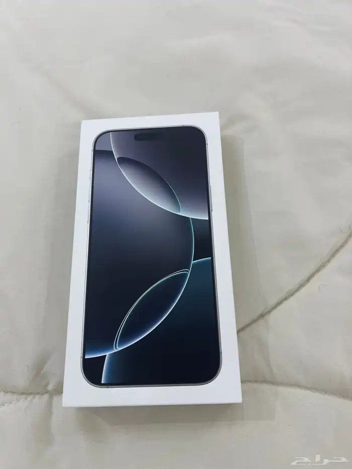 آيفون 16 برو ماكس ابيض تيتانيوم جديد مابعد انفك من كرتونه 0