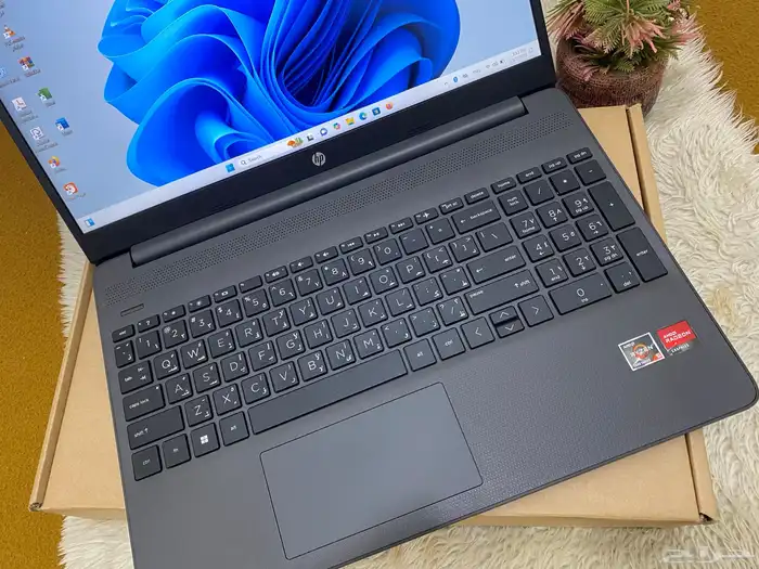 لابتوب hp شبه الجديد رايزان 5 13