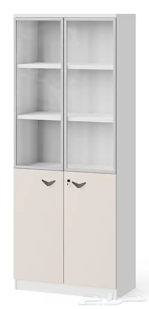 مكاتب لون ابيض بطاوله اجتماع ومكاتب عمل مشتركة 7