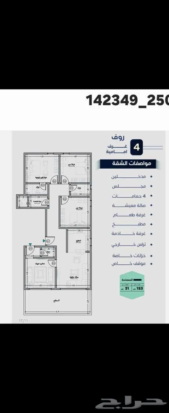 شقة غرفتين و3 غرف و4 غرف 3