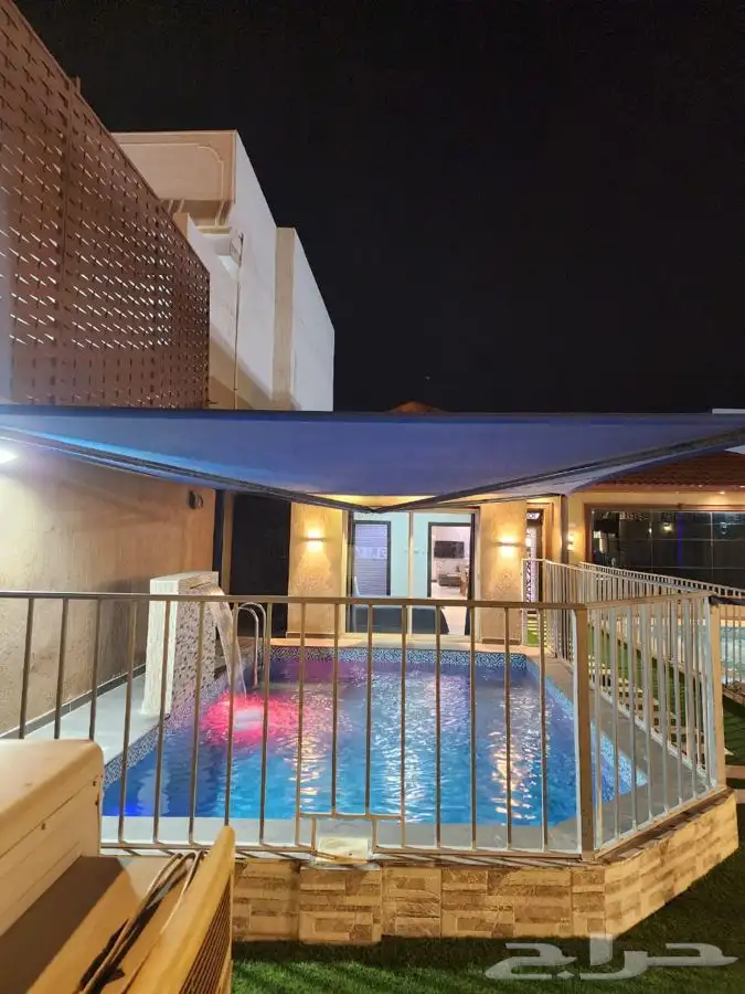 شاليه النرجس للايجار اليومي قسم وقسمين 3مسابح 4