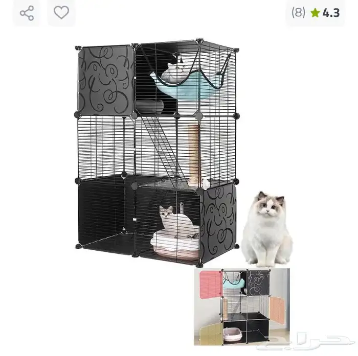 قفص قطط للبيع. السعر صيده 3