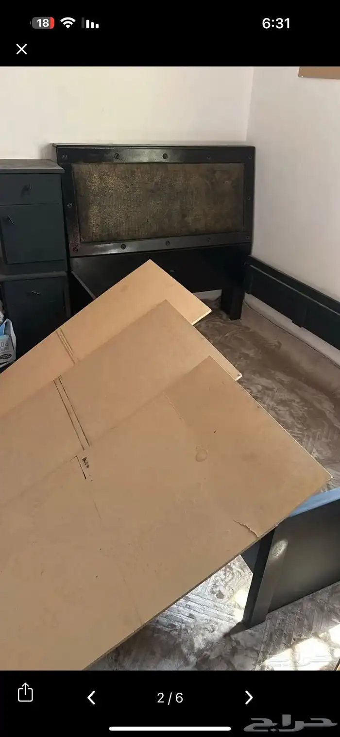 سرير غرفة نوم اسود 6