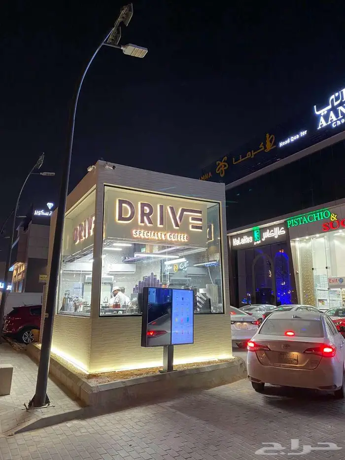 تنفيذ لوحات وحروف مشاريع الكوفي درايف ثرو drive thru coffee 7