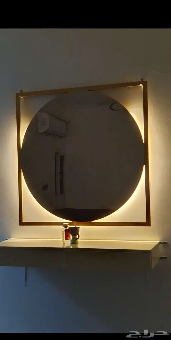 تسريحة مع زجاج واضاءه ليد 4