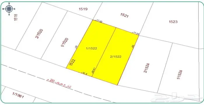 للبيع في الرياض حي الحزم قطعتين أرض متجاورة 1
