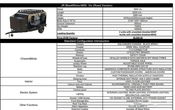 مقطورة جديده لشخصين مخصصة للطرق الوعرة موديل 2025 2