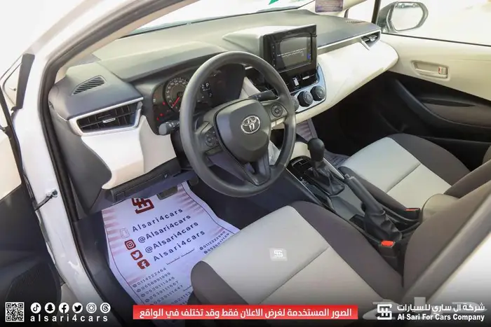 تويوتا كورلا XLI جنوط محرك 1.5 2025 اقساط بنوك وشركات 24
