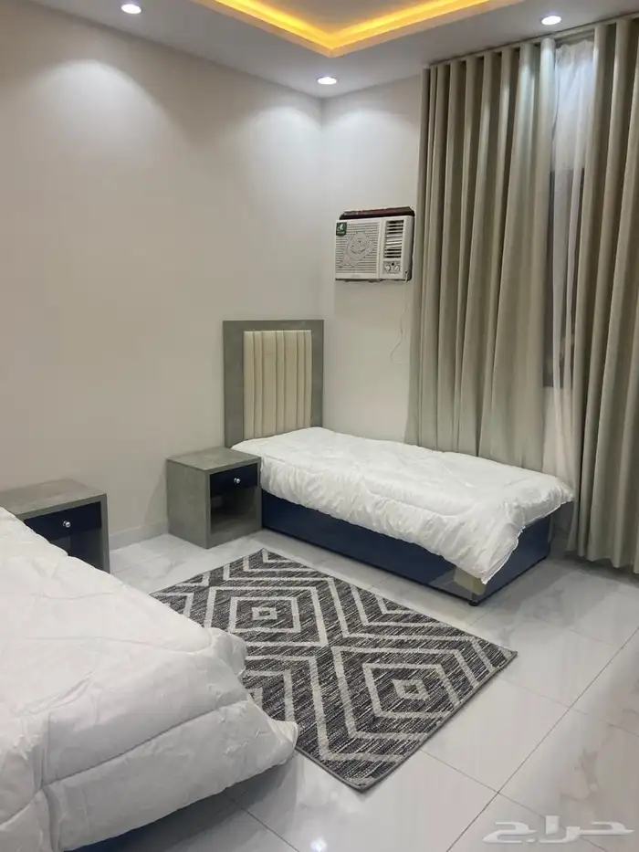 شقة مفروشة لإيجار الشهري غرفتين وصالة 3