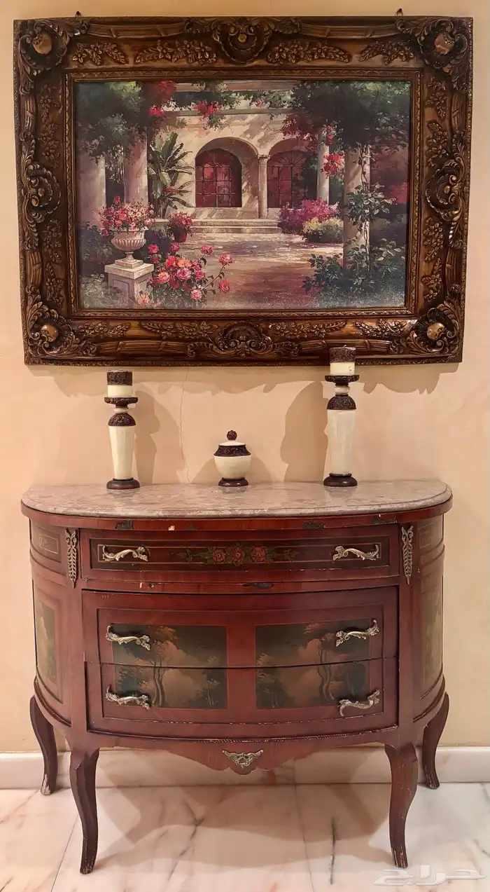 مداخل خشب دمياطي كلاسيك مع اسطح رخام 1000 0