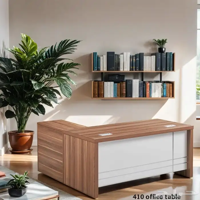 طقم مكتب فخم جلد بيج فاخره و مكاتب مدير مودرن شكل جديد وصل 16