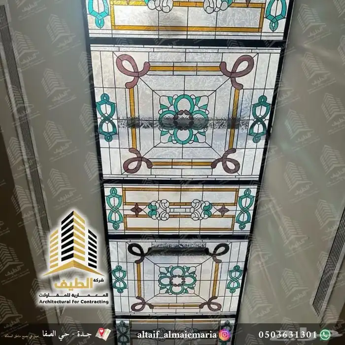 مرايا و زجاج معشق وملون و قبب وتشطيبات 6