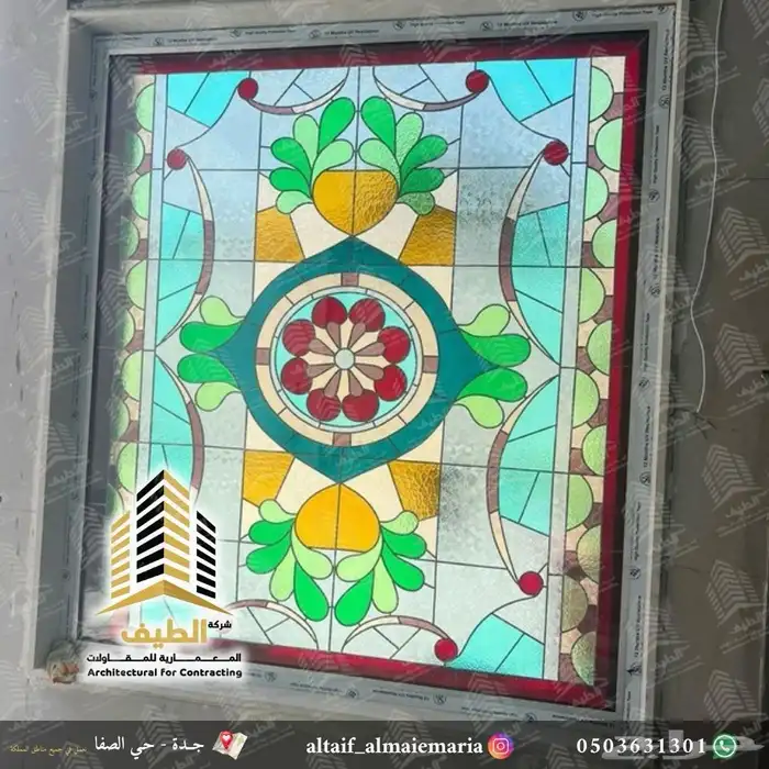 مرايا و زجاج معشق وملون و قبب وتشطيبات 21