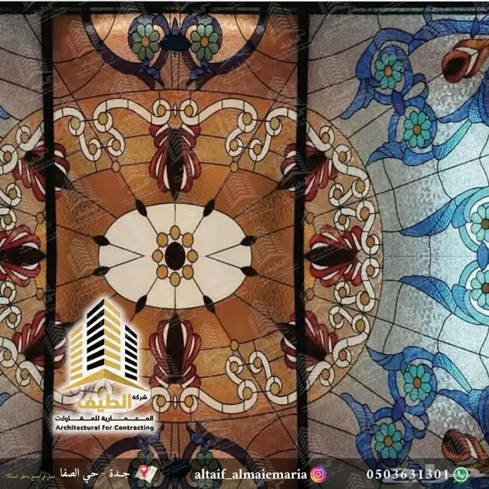 مرايا و زجاج معشق وملون و قبب وتشطيبات 5