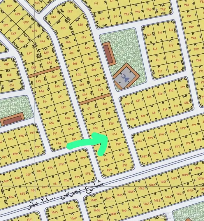 للبيع نصف ارض حي الوداد طيبة الفرعية 250 الف 2