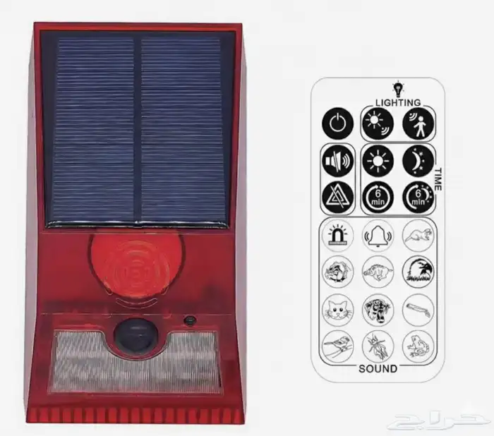جهاز طارد للحيوانات واللصوص بالطاقة الشمسية ( مجموعة اصوات) 0