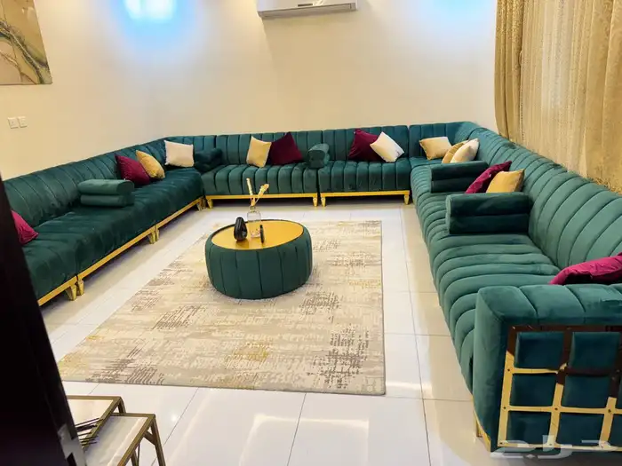 كنب زيتي جديد مقاس الغرفة 5 6 0