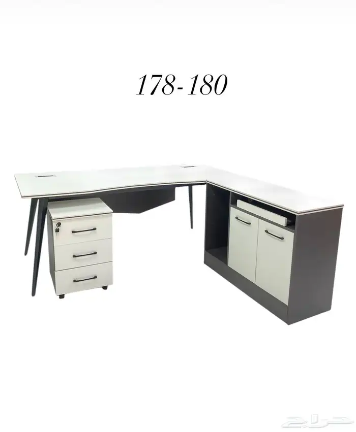 اثاث مكتبي جديد مكاتب ادارية ورك ستيشن كونتر استقبال متوفر 0