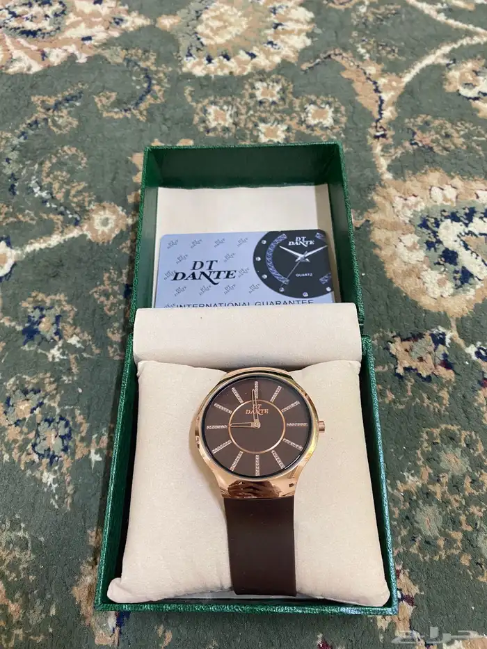 ساعة جلد بني 1