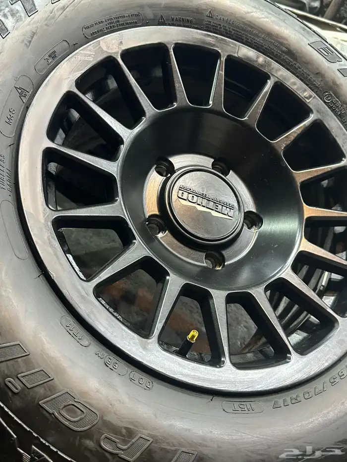 جنوط ميثود 5 مسمار اصلي مع كفرات ربع حجري امريكي مقاس 17جيب 34