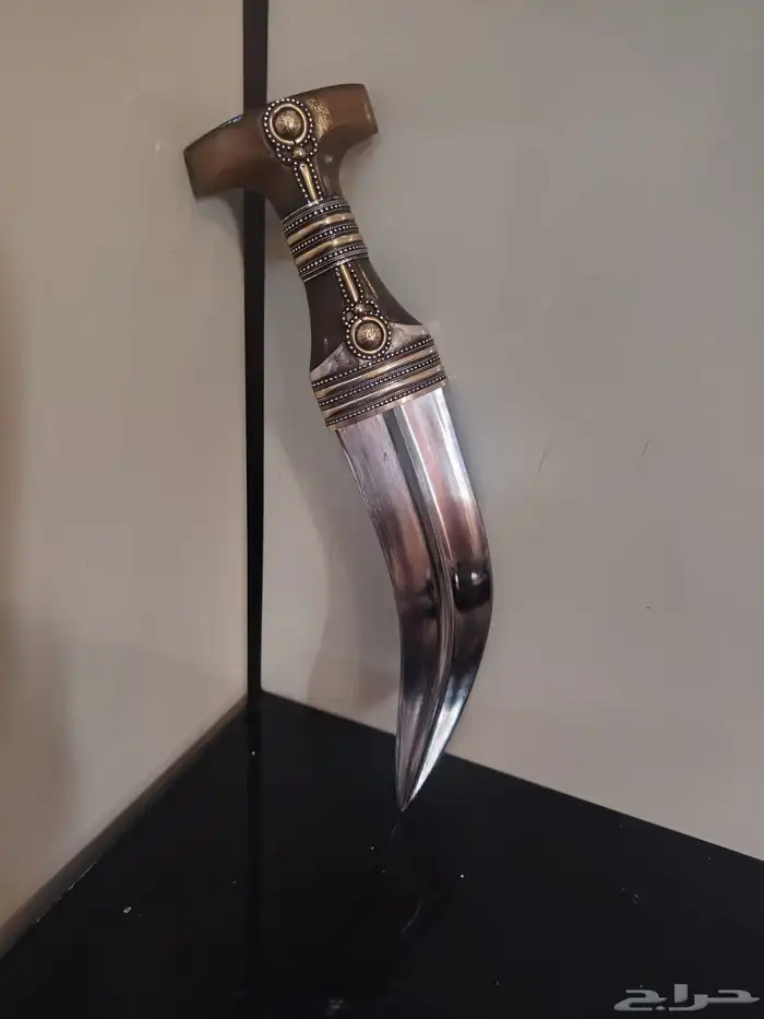 خنجر زراف مذهب عيار 21 قاطع وصف 2