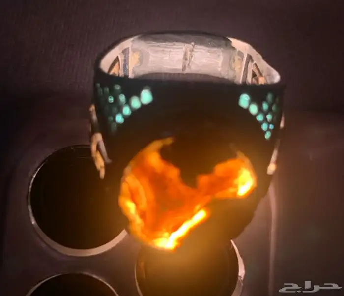 خاتم عقيق خرايطي وارد اليمن صناعة الصايغ روني مصبوب رصاص 4