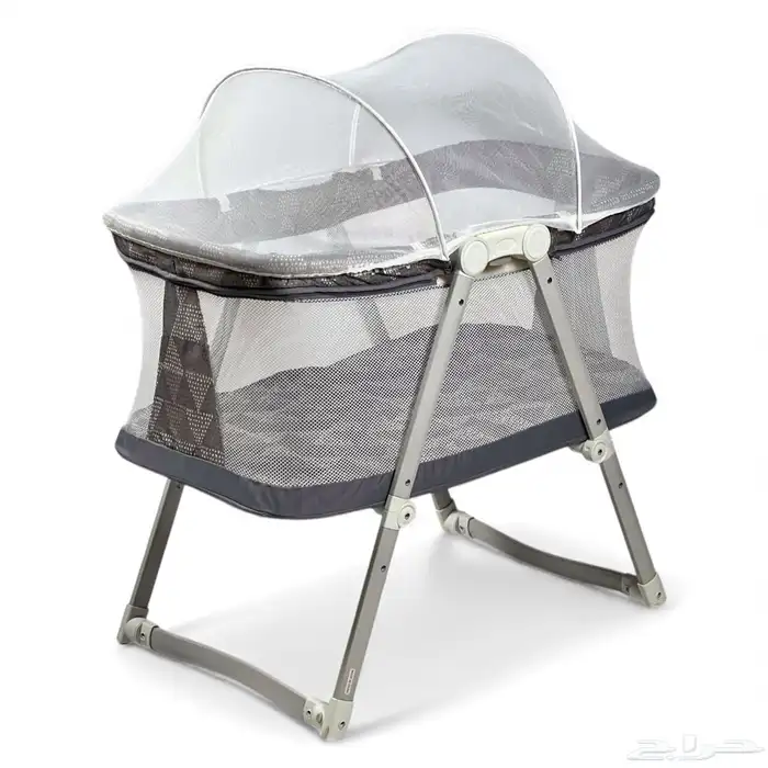 سرير مواليد يتصفط - سرير للأطفال بقواعد متينة ومع ناموسية 0