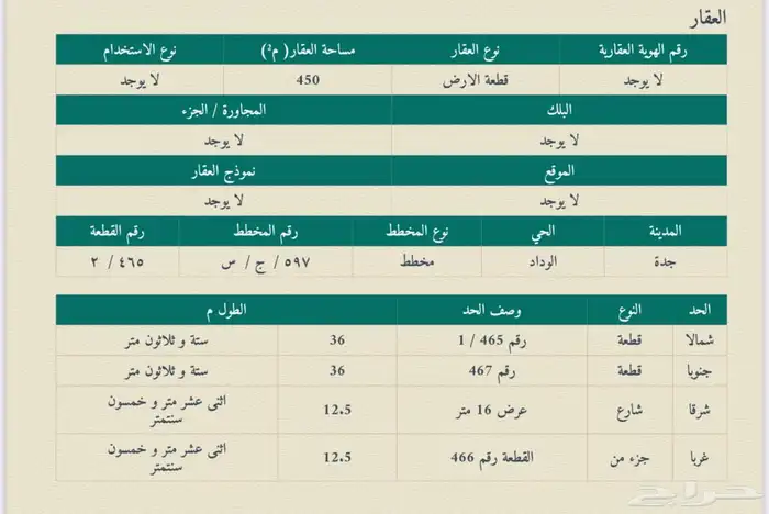 للبيع نصف ارض حي الوداد طيبة الفرعية 250 الف 4