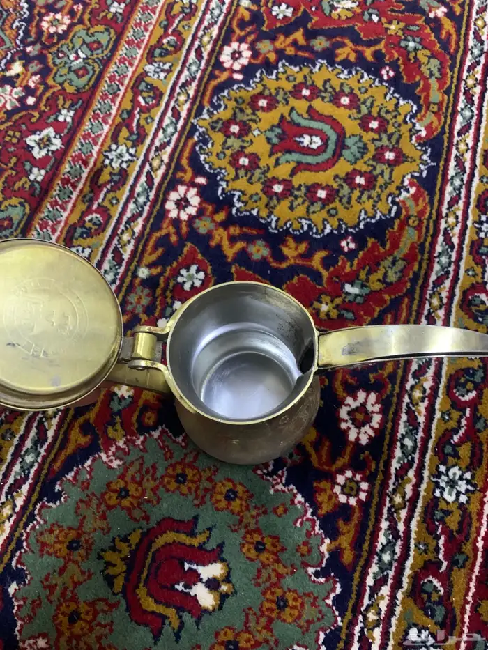 دلة العساف مسح مقبض عريض ذهبي 2