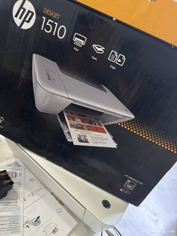 طابعه hpجديده ام تستخدم بكرتونها بس علب الحبر فاضيه 4