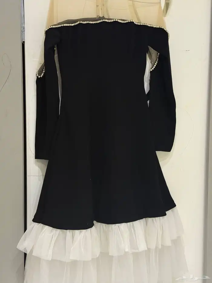 فستان اسود وابيض مقاس S 1