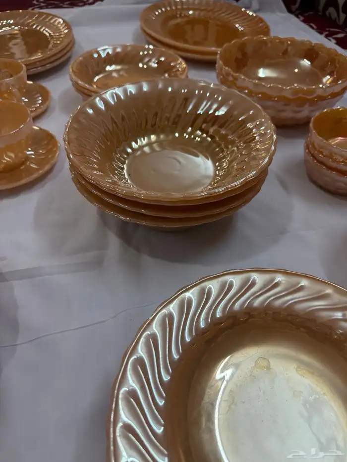 صحون تراثيه قديمه ذهبي 3