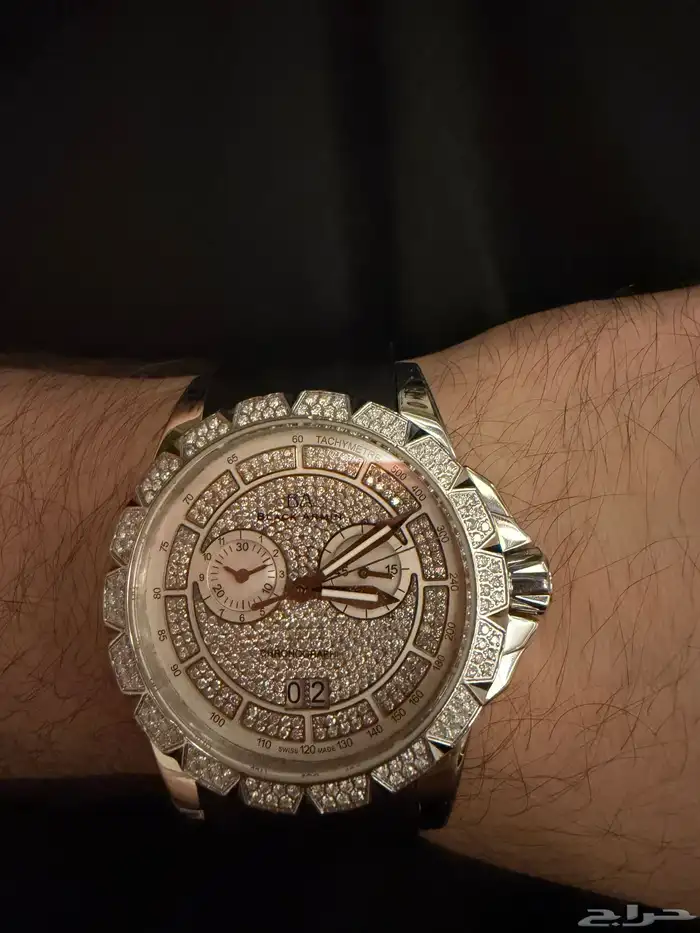 ساعة رجالي فل ألماس 0