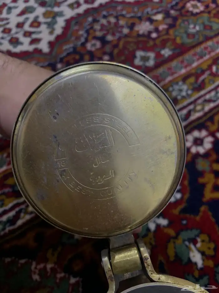 دلة العساف مسح مقبض عريض ذهبي 3