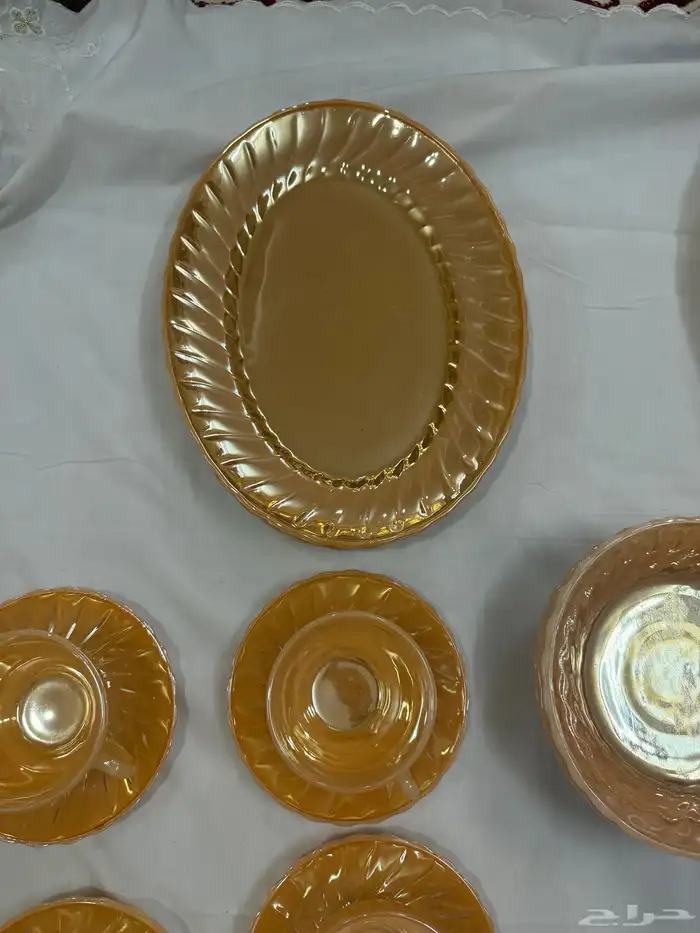 صحون تراثيه قديمه ذهبي 7