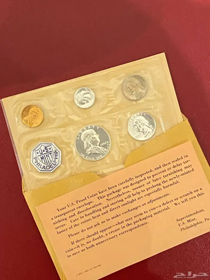 عملات معدنية أمريكية مجموعة عام 1962 3