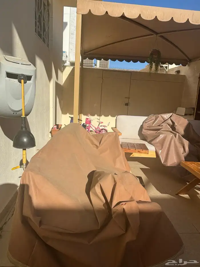 طقم طربال للجلسات مروحة سقف باضاءه ليد سكوتر وسيكل 4