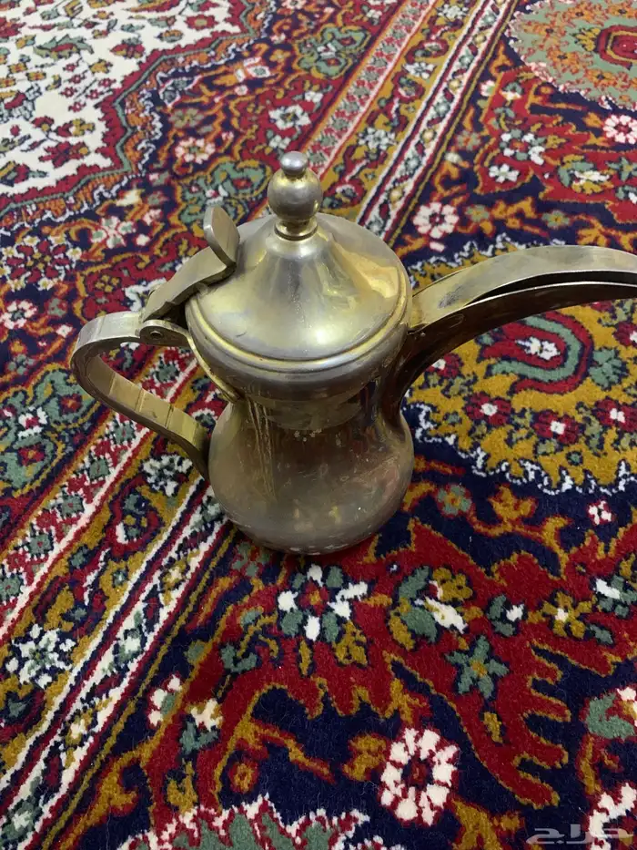 دلة العساف مسح مقبض عريض ذهبي 0