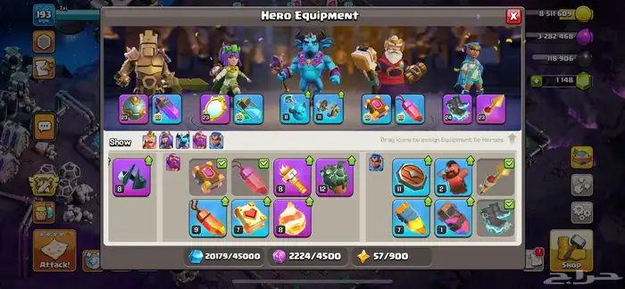 حساب كلاش اوف كلانس تاون 15 كود القرية Y8GQQV8VQ 4