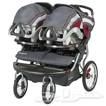 للبيع عربة أطفال توأم ماركة بيبي ترند 0