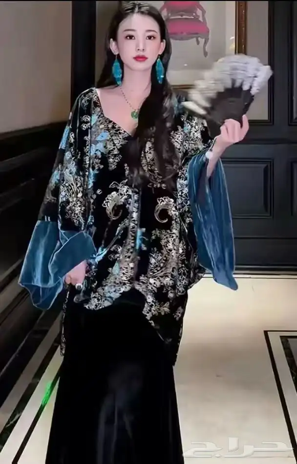 جاكيت نسائي مخمل فخم جدا مقاس فري 2