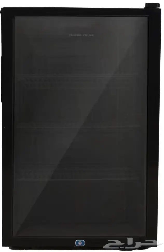 ثلاجة صغيرة جنرال قولدن 132 لتر لون أسود باب زجاجي مكثف 1