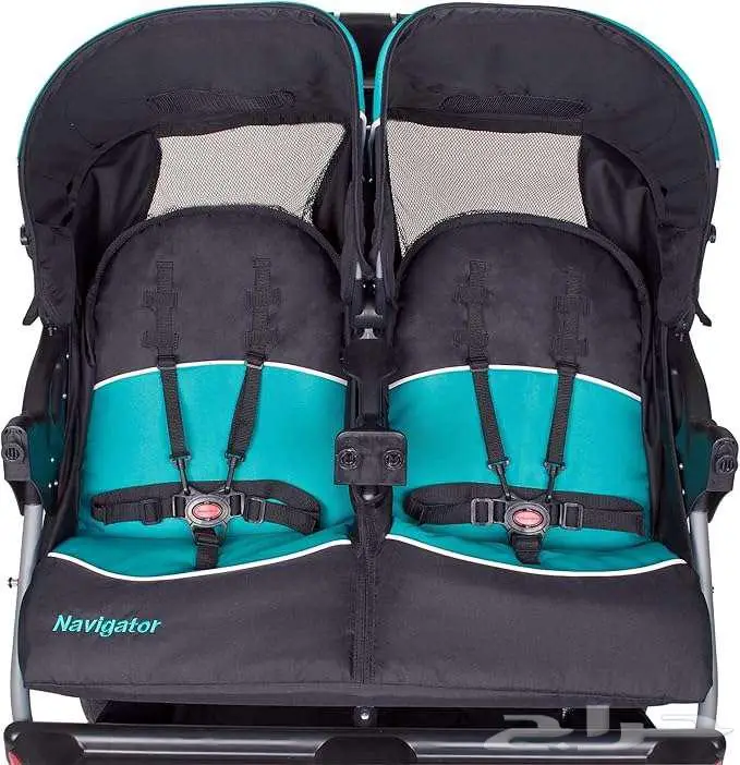 للبيع عربة أطفال توأم ماركة بيبي ترند 5