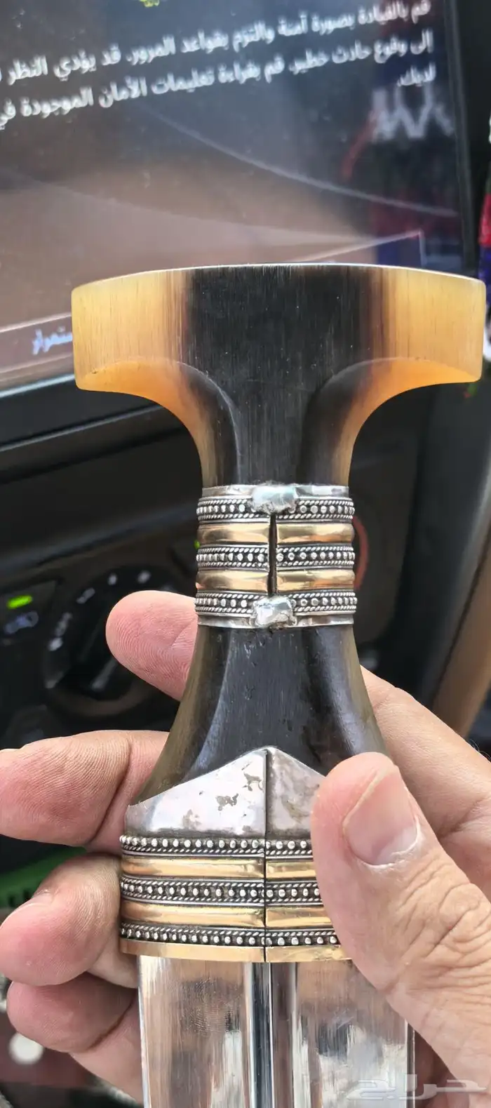 خنجر زراف مذهب عيار 21 قاطع وصف 10